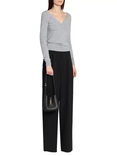 Saint Laurent Women's Le 5 à 7 Supple Baby Shoulder Bag in Grained Leather - Light Musk | Thumbnail 10 Saint Laurent Women's Le 5 à 7 Supple Baby Shoulder Bag in Grained Leather - Light Musk | Thumbnail 10