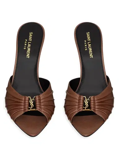 Saint Laurent Women's Babylone Mules in Smooth Leather - Aesthetic Brown - Size 5 | Thumbnail 3 Saint Laurent Women's Babylone Mules in Smooth Leather - Aesthetic Brown - Size 5 | Thumbnail 3
