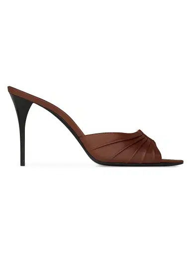 Saint Laurent Women's Babylone Mules in Smooth Leather - Aesthetic Brown - Size 5 | Thumbnail 1 Saint Laurent Women's Babylone Mules in Smooth Leather - Aesthetic Brown - Size 5 | Thumbnail 1