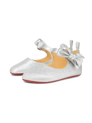 Christian Louboutin Little Kid's & Kid's Baby Lou Babe - Silver 3 (Baby) | Thumbnail 2 Christian Louboutin Little Kid's & Kid's Baby Lou Babe - Silver 3 (Baby) | Thumbnail 2