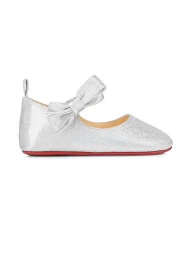 Christian Louboutin Little Kid's & Kid's Baby Lou Babe - Silver 3 (Baby) | Thumbnail 3 Christian Louboutin Little Kid's & Kid's Baby Lou Babe - Silver 3 (Baby) | Thumbnail 3