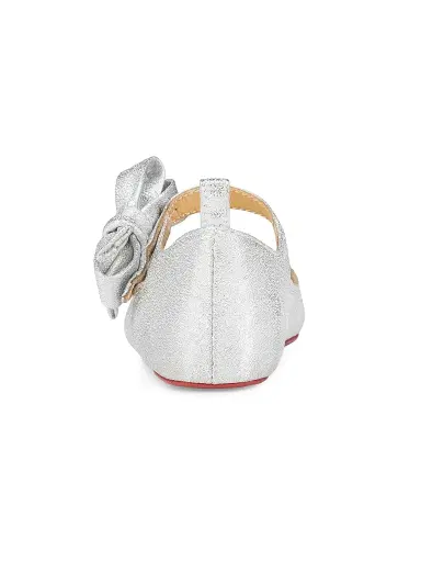 Christian Louboutin Little Kid's & Kid's Baby Lou Babe - Silver 3 (Baby) | Thumbnail 4 Christian Louboutin Little Kid's & Kid's Baby Lou Babe - Silver 3 (Baby) | Thumbnail 4