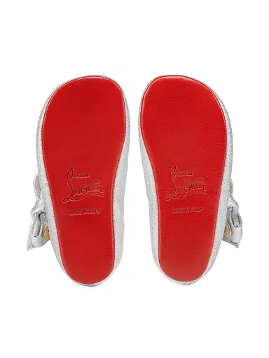 Christian Louboutin Little Kid's & Kid's Baby Lou Babe - Silver 3 (Baby) | Thumbnail 6 Christian Louboutin Little Kid's & Kid's Baby Lou Babe - Silver 3 (Baby) | Thumbnail 6