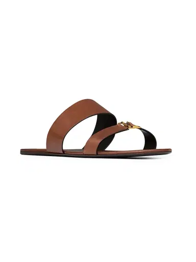 Saint Laurent Women's Babylone Slides in Smooth Leather | Thumbnail 2 Saint Laurent Women's Babylone Slides in Smooth Leather | Thumbnail 2