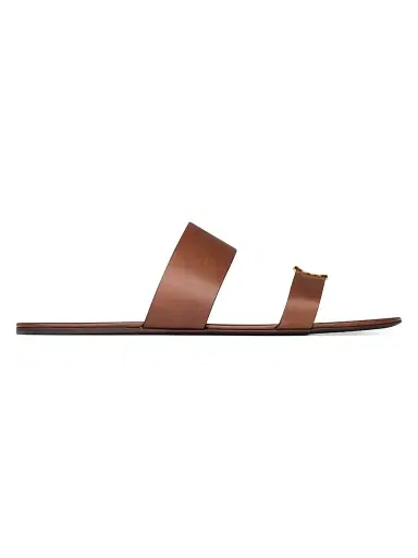 Saint Laurent Women's Babylone Slides in Smooth Leather | Thumbnail 1 Saint Laurent Women's Babylone Slides in Smooth Leather | Thumbnail 1
