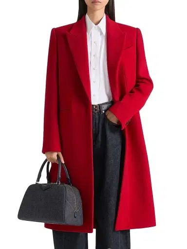 Givenchy Women's Coat in Wool - Dark Red | Thumbnail 2 Givenchy Women's Coat in Wool - Dark Red | Thumbnail 2