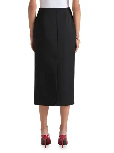 Givenchy Women's Midi Skirt in Wool - Black | Thumbnail 2 Givenchy Women's Midi Skirt in Wool - Black | Thumbnail 2