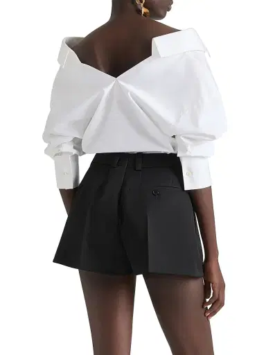 Givenchy Women's Slashed Shirt in Poplin - White - Size 12 | Thumbnail 4 Givenchy Women's Slashed Shirt in Poplin - White - Size 12 | Thumbnail 4