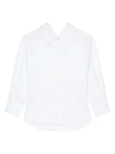 Givenchy Women's Slashed Shirt in Poplin - White - Size 12 | Thumbnail 1 Givenchy Women's Slashed Shirt in Poplin - White - Size 12 | Thumbnail 1