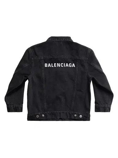 Balenciaga Little Kid's & Kid's Oversized Jacket - Black Faded | Thumbnail 2 Balenciaga Little Kid's & Kid's Oversized Jacket - Black Faded | Thumbnail 2