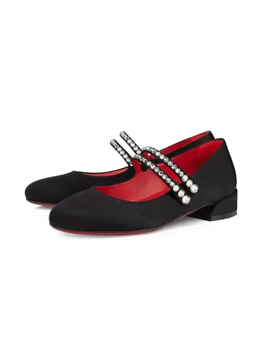 Christian Louboutin Little Girl's & Girl's Jane Fille Shoes - Black 1 (Child) | Thumbnail 2 Christian Louboutin Little Girl's & Girl's Jane Fille Shoes - Black 1 (Child) | Thumbnail 2