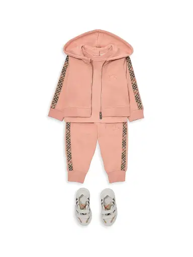 Burberry Baby Girl's, Little Girl's & Girl's EKD Check Joggers - Slipper Pink | Thumbnail 4 Burberry Baby Girl's, Little Girl's & Girl's EKD Check Joggers - Slipper Pink | Thumbnail 4