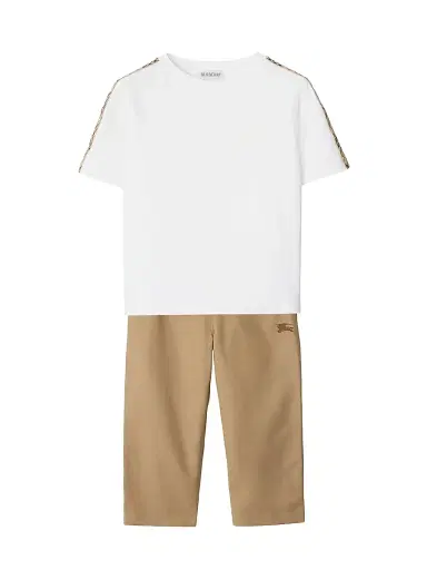 Burberry Baby Boy's, Little Boy's & Boy's Check Trim Cotton T-Shirt - White - Size 6 Months | Thumbnail 2 Burberry Baby Boy's, Little Boy's & Boy's Check Trim Cotton T-Shirt - White - Size 6 Months | Thumbnail 2