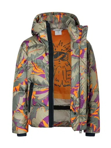 Bogner Little Girl's & Girl's Krissi Ski Down Jacket - Jungle Print | Thumbnail 3 Bogner Little Girl's & Girl's Krissi Ski Down Jacket - Jungle Print | Thumbnail 3