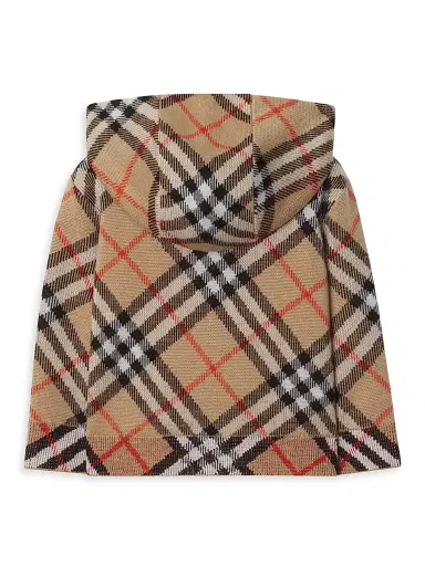 Burberry Baby's, Little Kid's & Kid's Check Wool Zip Hoodie - Sand Check | Thumbnail 4 Burberry Baby's, Little Kid's & Kid's Check Wool Zip Hoodie - Sand Check | Thumbnail 4