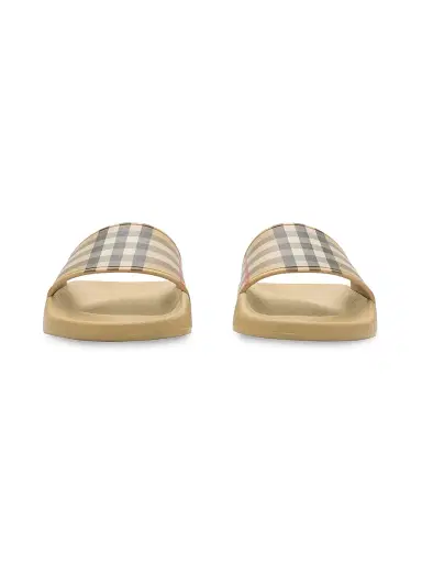 Burberry Kid's Check Pool Slides - Sand 1 (Child) | Thumbnail 2 Burberry Kid's Check Pool Slides - Sand 1 (Child) | Thumbnail 2