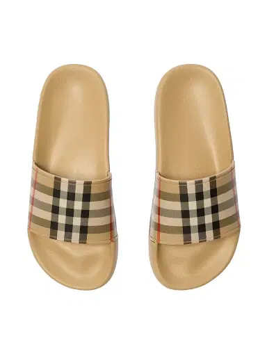 Burberry Kid's Check Pool Slides - Sand 1 (Child) | Thumbnail 4 Burberry Kid's Check Pool Slides - Sand 1 (Child) | Thumbnail 4