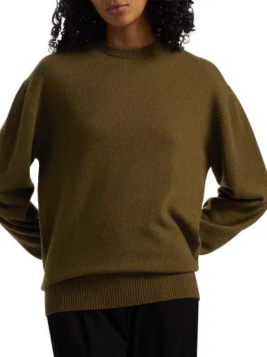 TOTEME Women's Classic Wool-Silk Crewneck Sweater - Hazel - Size XL | Thumbnail 6 TOTEME Women's Classic Wool-Silk Crewneck Sweater - Hazel - Size XL | Thumbnail 6