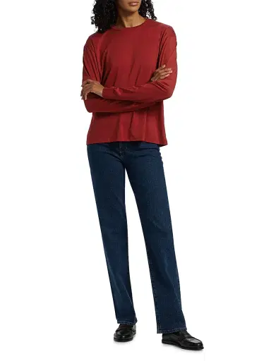 Toteme Women's Classic Wool Long-Sleeve T-Shirt - Poppy | Thumbnail 2 Toteme Women's Classic Wool Long-Sleeve T-Shirt - Poppy | Thumbnail 2