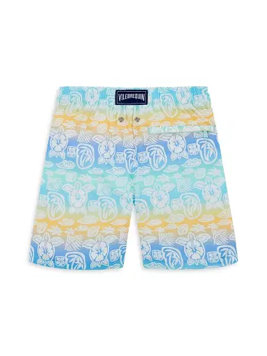 Vilebrequin Little Boy's & Boy's Ombré Tahiti Turtles Swim Trunks - White Multi - Size 12 | Thumbnail 3 Vilebrequin Little Boy's & Boy's Ombré Tahiti Turtles Swim Trunks - White Multi - Size 12 | Thumbnail 3