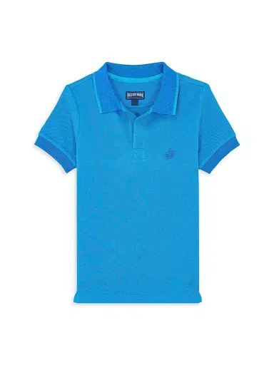 Vilebrequin Little Boy's & Boy's Open Collar Polo Shirt - Blue | Thumbnail 1 Vilebrequin Little Boy's & Boy's Open Collar Polo Shirt - Blue | Thumbnail 1