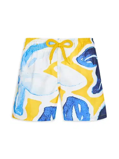 Vilebrequin Little Boy's & Boy's Macro Raiatea Print Swim Trunks | Thumbnail 1 Vilebrequin Little Boy's & Boy's Macro Raiatea Print Swim Trunks | Thumbnail 1