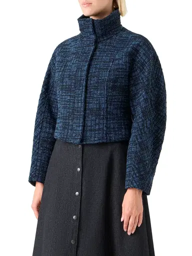 Akris punto Women's Raw Denim Tweed Jacket | Thumbnail 4 Akris punto Women's Raw Denim Tweed Jacket | Thumbnail 4