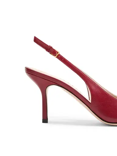 Valentino Garavani Women's Bepointy 80MM Slingback Pumps in Patent Leather and Kidskin - Red Ivory - Size 10 | Thumbnail 6 Valentino Garavani Women's Bepointy 80MM Slingback Pumps in Patent Leather and Kidskin - Red Ivory - Size 10 | Thumbnail 6