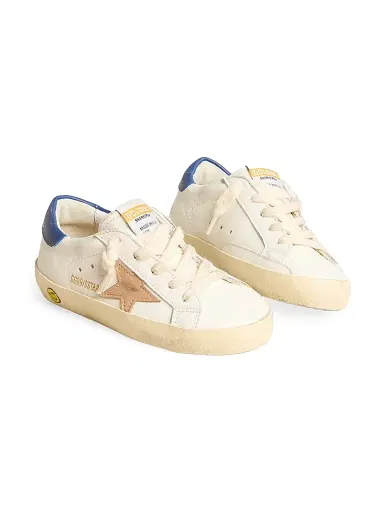 Golden Goose Baby Boy's, Little Boy's & Boy's Super-Star Leather Low-Top Sneakers - White Blue Beige 1 (Child) | Thumbnail 2 Golden Goose Baby Boy's, Little Boy's & Boy's Super-Star Leather Low-Top Sneakers - White Blue Beige 1 (Child) | Thumbnail 2