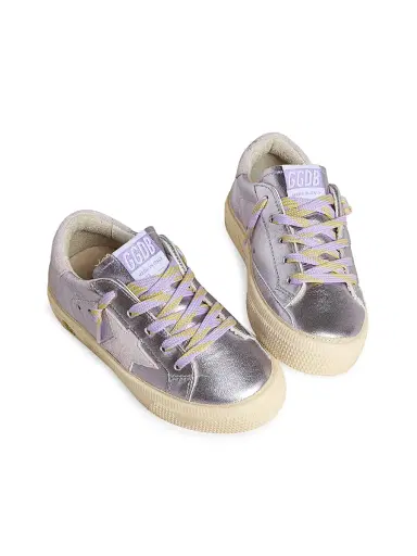 Golden Goose Baby Girl's, Little Girl's & Girl's May Laminated Leather Sneakers | Thumbnail 2 Golden Goose Baby Girl's, Little Girl's & Girl's May Laminated Leather Sneakers | Thumbnail 2