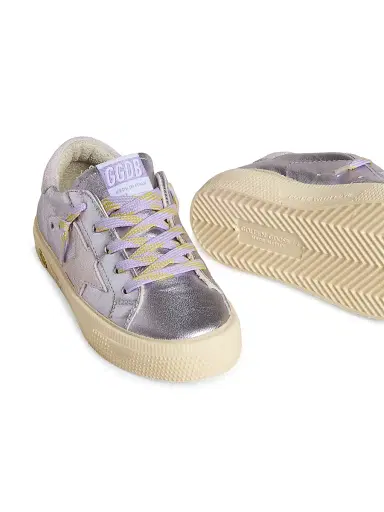 Golden Goose Baby Girl's, Little Girl's & Girl's May Laminated Leather Sneakers | Thumbnail 4 Golden Goose Baby Girl's, Little Girl's & Girl's May Laminated Leather Sneakers | Thumbnail 4