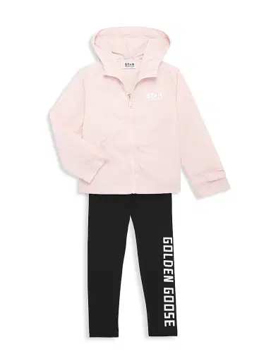 Golden Goose Little Girl's & Girl's Star Logo Windbreaker Jacket - Pink White - Size 8 | Thumbnail 2 Golden Goose Little Girl's & Girl's Star Logo Windbreaker Jacket - Pink White - Size 8 | Thumbnail 2