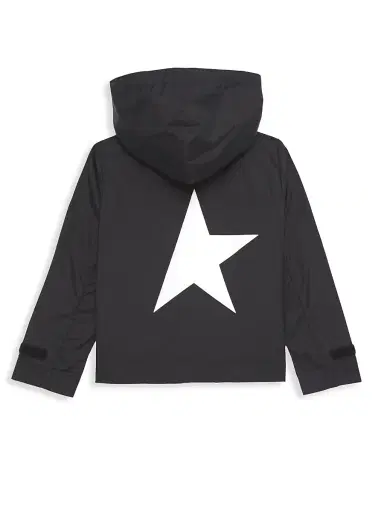 Golden Goose Little Boy's & Boy's Star Logo Windbreaker Jacket - Black White | Thumbnail 3 Golden Goose Little Boy's & Boy's Star Logo Windbreaker Jacket - Black White | Thumbnail 3