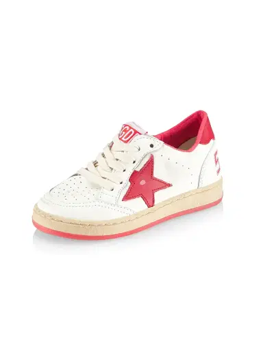 Golden Goose Baby's, Little Kid's & Kid's Ballstar Leather Star Sneakers - White Red 3.5 (Baby) | Thumbnail 3 Golden Goose Baby's, Little Kid's & Kid's Ballstar Leather Star Sneakers - White Red 3.5 (Baby) | Thumbnail 3