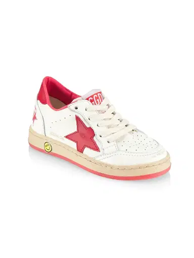 Golden Goose Baby's, Little Kid's & Kid's Ballstar Leather Star Sneakers - White Red 3.5 (Baby) | Thumbnail 1 Golden Goose Baby's, Little Kid's & Kid's Ballstar Leather Star Sneakers - White Red 3.5 (Baby) | Thumbnail 1