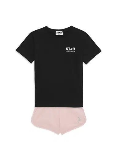 Golden Goose Little Girl's & Girl's Star Glitter Fleece Shorts - Pink Silver - Size 8 | Thumbnail 2 Golden Goose Little Girl's & Girl's Star Glitter Fleece Shorts - Pink Silver - Size 8 | Thumbnail 2