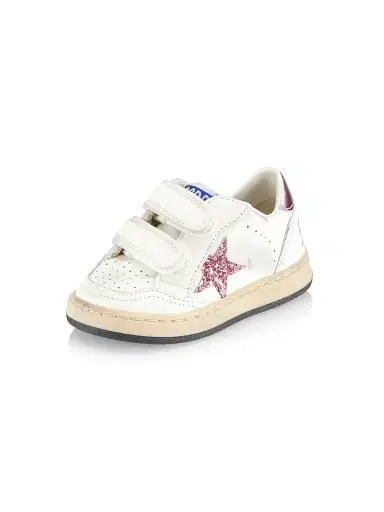 Golden Goose Baby Girl's & Little Girl's Ballstar Glitter Star Sneakers - White Pink - Size 3 (Child) | Thumbnail 3 Golden Goose Baby Girl's & Little Girl's Ballstar Glitter Star Sneakers - White Pink - Size 3 (Child) | Thumbnail 3