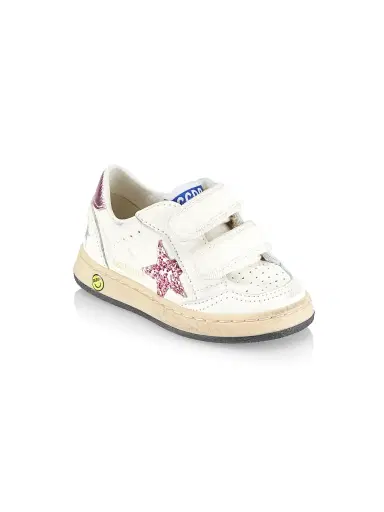 Golden Goose Baby Girl's & Little Girl's Ballstar Glitter Star Sneakers - White Pink - Size 3 (Child) | Thumbnail 1 Golden Goose Baby Girl's & Little Girl's Ballstar Glitter Star Sneakers - White Pink - Size 3 (Child) | Thumbnail 1