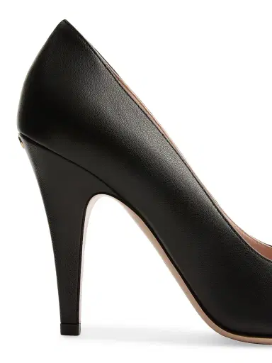 Valentino Garavani Women's Bowow 100MM Pumps in Kidskin - Black | Thumbnail 6 Valentino Garavani Women's Bowow 100MM Pumps in Kidskin - Black | Thumbnail 6