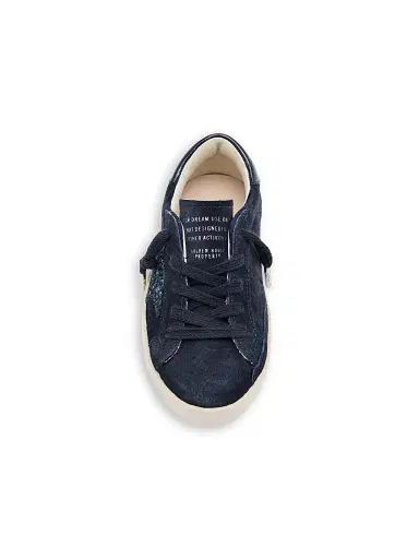 Golden Goose Baby's & Little Girl's Super Star Glitter Velvet Low Top Sneakers - Navy 7 (Toddler) | Thumbnail 3 Golden Goose Baby's & Little Girl's Super Star Glitter Velvet Low Top Sneakers - Navy 7 (Toddler) | Thumbnail 3