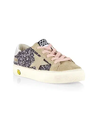 Golden Goose Baby Girl's, Little Girl's & Girl's Glitter Suede Platform Sneakers - Silver Taupe 10 (Toddler) | Thumbnail 1 Golden Goose Baby Girl's, Little Girl's & Girl's Glitter Suede Platform Sneakers - Silver Taupe 10 (Toddler) | Thumbnail 1