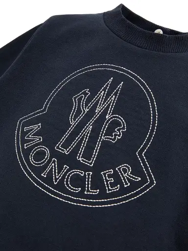 Moncler Baby Boy's & Little Boy's Sweatshirt in Cotton - Navy Blue | Thumbnail 3 Moncler Baby Boy's & Little Boy's Sweatshirt in Cotton - Navy Blue | Thumbnail 3