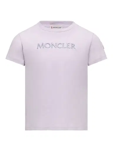 Moncler Little Girl's & Girl's Crew Neck T-Shirt in Cotton - Lilac | Thumbnail 1 Moncler Little Girl's & Girl's Crew Neck T-Shirt in Cotton - Lilac | Thumbnail 1
