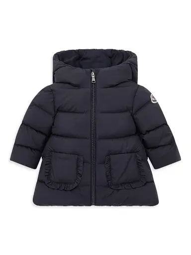 Moncler Baby Girl's & Little Girl's Molan Puffer Jacket - Navy Blue | Thumbnail 1 Moncler Baby Girl's & Little Girl's Molan Puffer Jacket - Navy Blue | Thumbnail 1