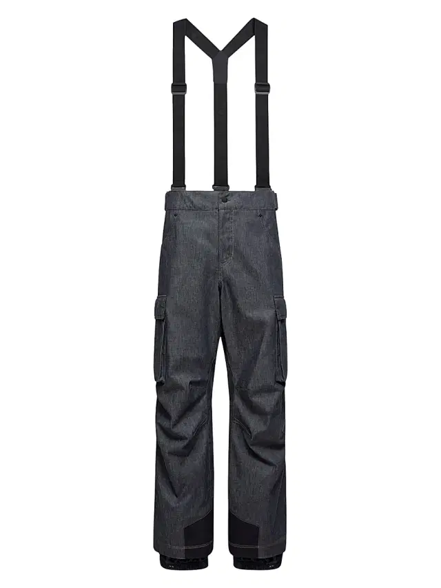 Men's Down-Filled Ski Bib - Dark Gray Men's Down-Filled Ski Bib - Dark Gray