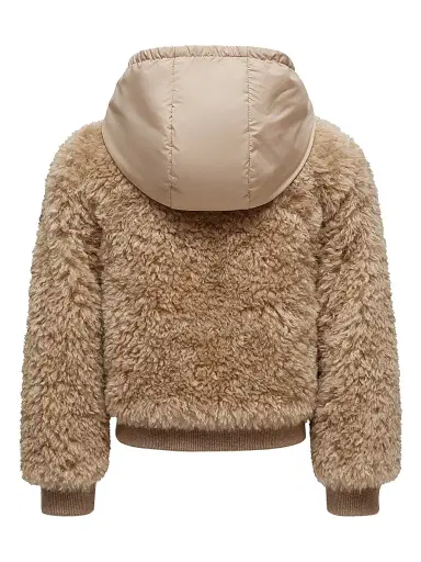 Moncler Little Girl's & Girl's Hoodie in Teddy - Beige | Thumbnail 2 Moncler Little Girl's & Girl's Hoodie in Teddy - Beige | Thumbnail 2