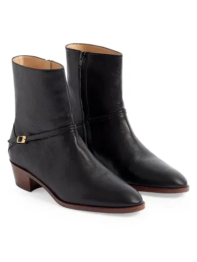Valentino Garavani Men's Pat Ankle Boots in Kidskin - Black | Thumbnail 2 Valentino Garavani Men's Pat Ankle Boots in Kidskin - Black | Thumbnail 2