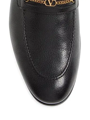 Valentino Garavani Men's VLogo Signature Kidskin Moccasin Loafers - Black - Size 6 | Thumbnail 3 Valentino Garavani Men's VLogo Signature Kidskin Moccasin Loafers - Black - Size 6 | Thumbnail 3