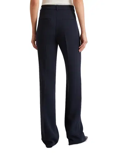 Marella Women's Slightly Flared Cady Trousers - Navy - Size 14 | Thumbnail 3 Marella Women's Slightly Flared Cady Trousers - Navy - Size 14 | Thumbnail 3