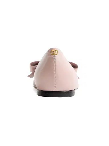 Valentino Garavani Women's Bowow Kidskin Ballerinas - Water Rose | Thumbnail 3 Valentino Garavani Women's Bowow Kidskin Ballerinas - Water Rose | Thumbnail 3